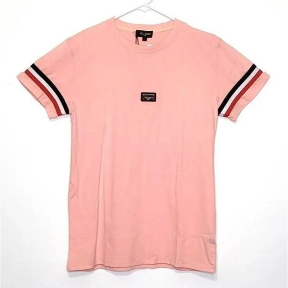 Well Known Studios Bowery 2 Pink Crew Neck Tee NEW Men's Size S Ringer T Shirt - Picture 1 of 10